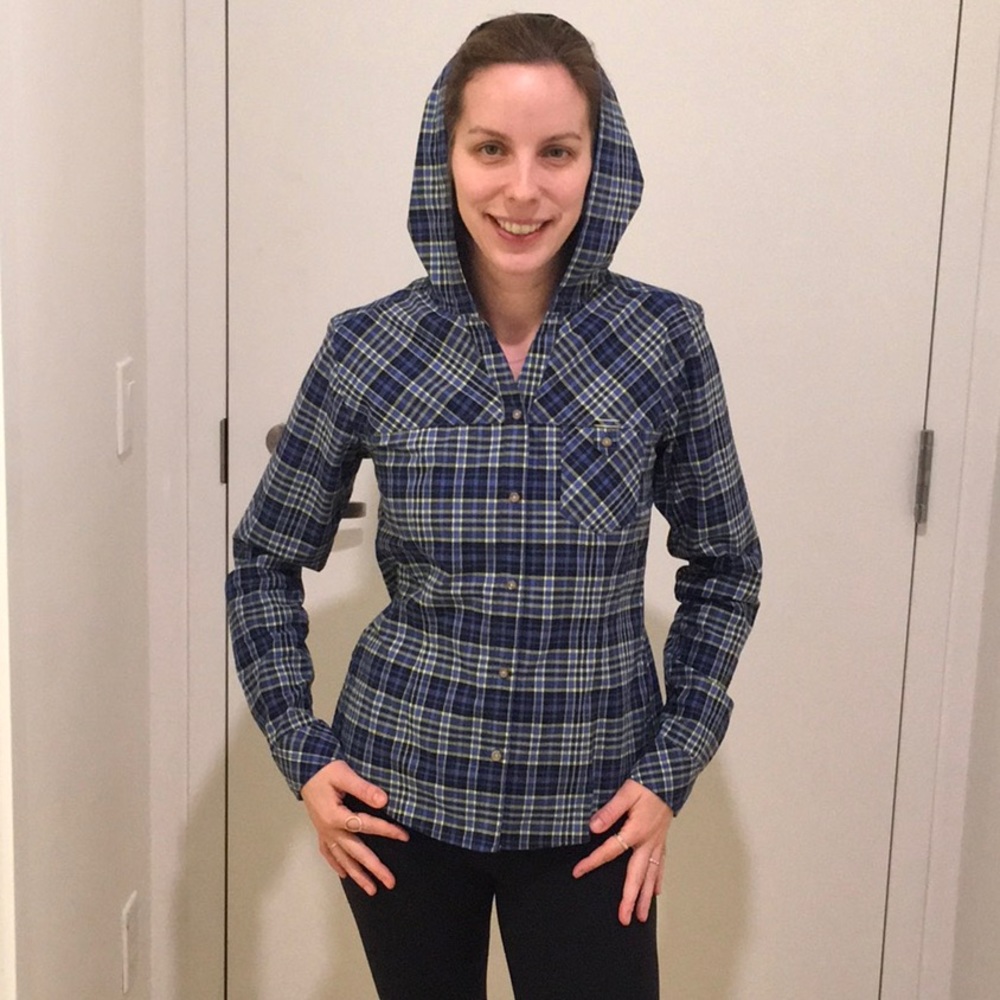 $85 BRAND NEW Cotton Plaid Hoodie! Mt Hardwear!